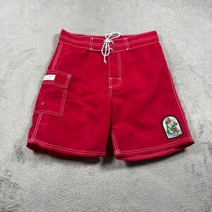 Kanvas by Katin Board Shorts‎ Mens 26 Red Heritage Collection Nylon Cargo Pocket